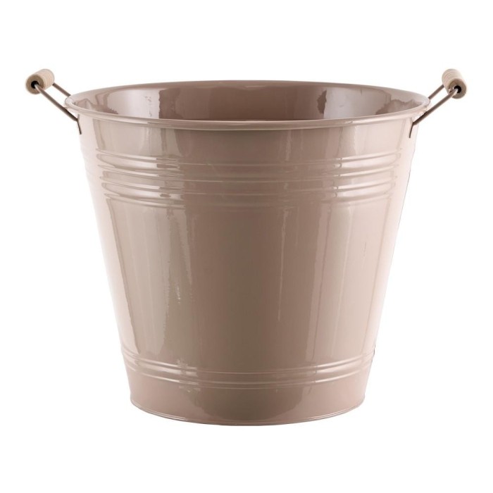 SECCHIO METALLO H.28 CM. BEIGE